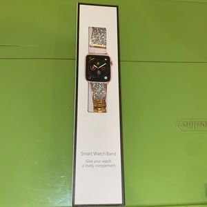 Bedazzled rose gold Apple Watch band. Brand new, unopened